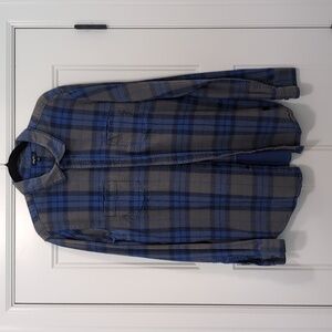 Long Woven's Men's casual button down shirt